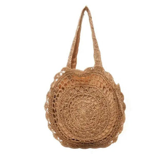 Rattan Summer Boho Tote Bag